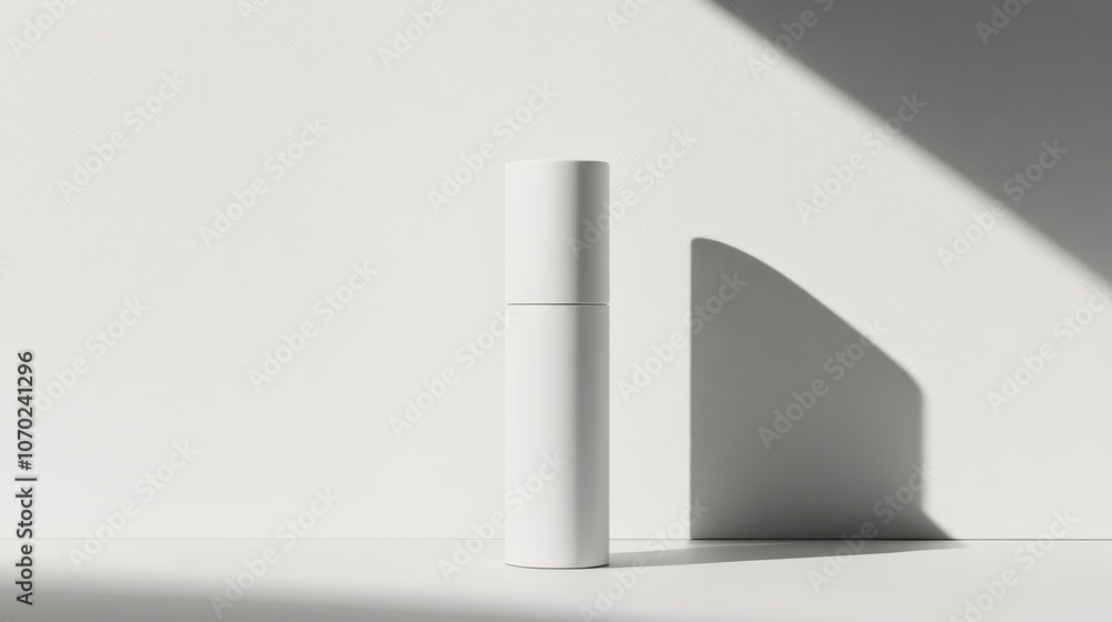A sleek, white container stands upright on a light surface, casting a defined shadow. The natural light creates a soft atmosphere, highlighting the simplicity of the design. A sleek, white container stands upright on a light surface, casting a defined shadow. The natural light creates a soft atmosphere, highlighting the simplicity of the design.