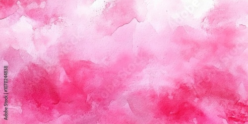 Pink watercolor-painted paper. Abstract background for design. Art-stylized banner with copyspace for text.