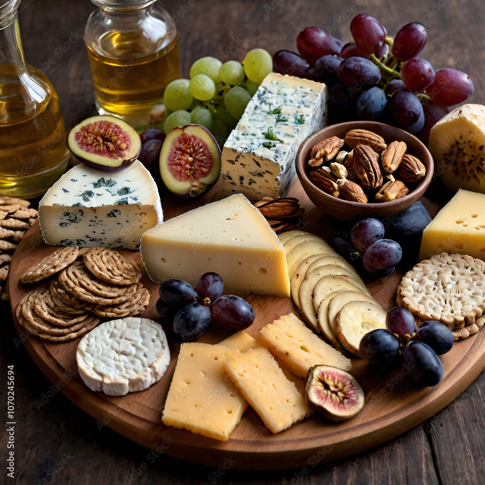 A Symphony of Flavors: Cheese & Fruit Platter A Symphony of Flavors: Cheese & Fruit Platter