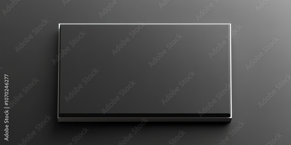 A sleek black card displayed on a minimalist gray surface, showcasing modern design and elegance, perfect for a professional presentation or business context A sleek black card displayed on a minimalist gray surface, showcasing modern design and elegance, perfect for a professional presentation or business context