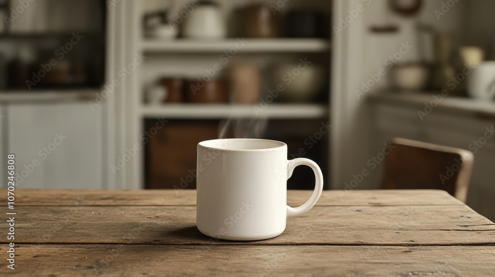 A white cup filled with hot coffee sits on a wooden table, surrounded by a warm, softly lit atmosphere. Steam rises from the cup, creating a comforting and inviting scene. A white cup filled with hot coffee sits on a wooden table, surrounded by a warm, softly lit atmosphere. Steam rises from the cup, creating a comforting and inviting scene.