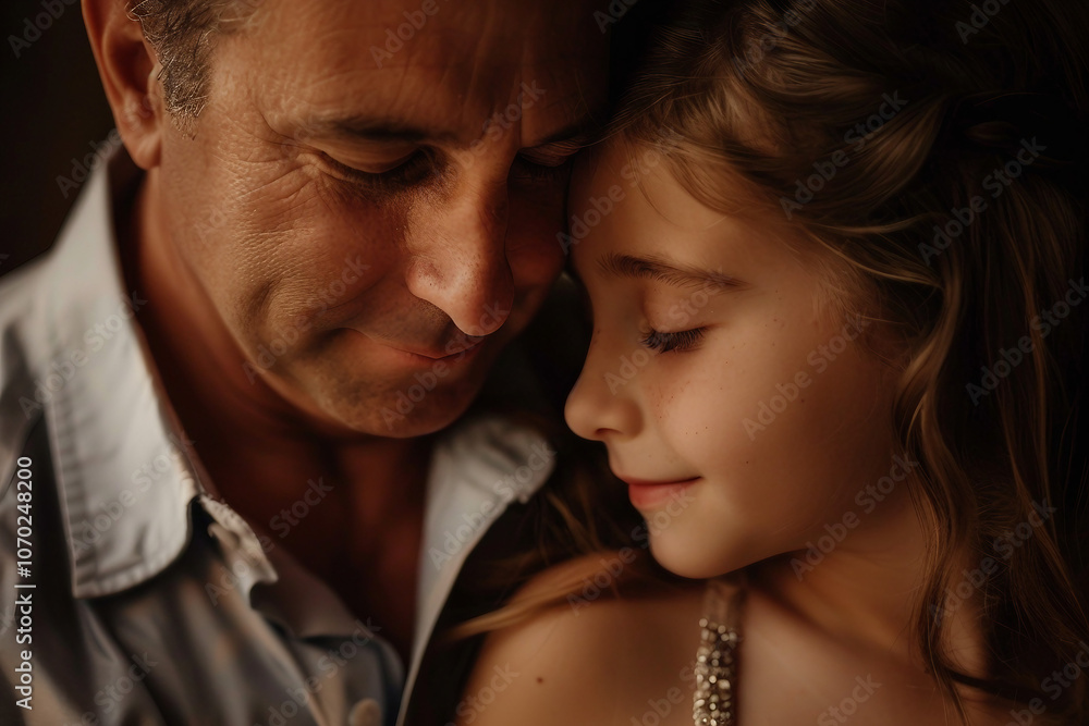A heartwarming photo of a father and his child celebrating fathers day generative ai A heartwarming photo of a father and his child celebrating fathers day generative ai