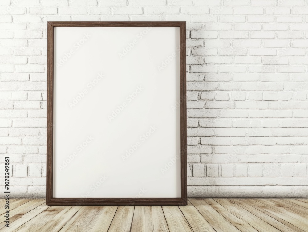 Blank Frame on Brick Wall. Blank Frame on Brick Wall.