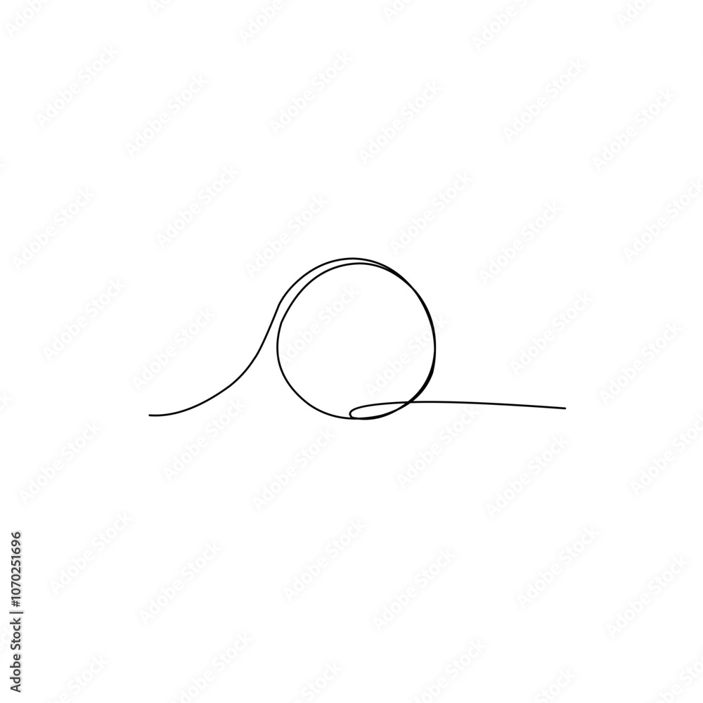 Circle frame continuous one line drawing Circle frame continuous one line drawing