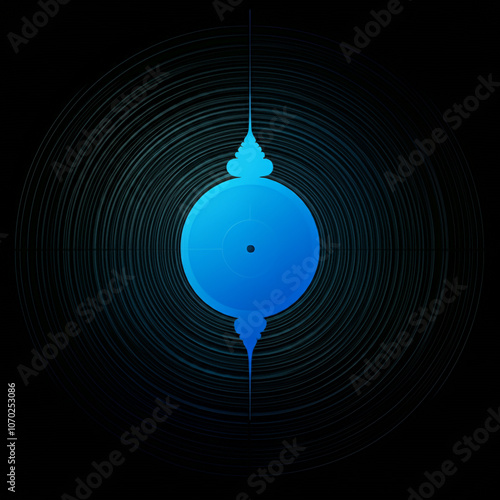 Abstract blue design with a...