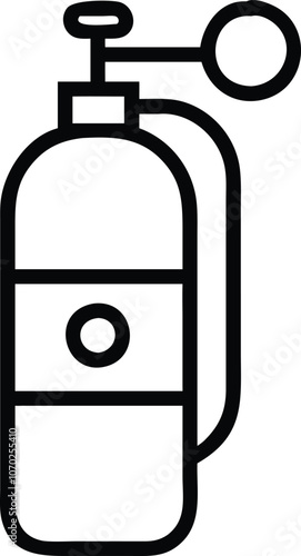 Oxygen cylinder tank icon vector