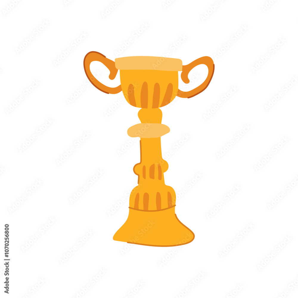 excellence gold trophy cartoon. success competition, contest triumph, prestige glory excellence gold trophy sign. isolated symbol vector illustration excellence gold trophy cartoon. success competition, contest triumph, prestige glory excellence gold trophy sign. isolated symbol vector illustration