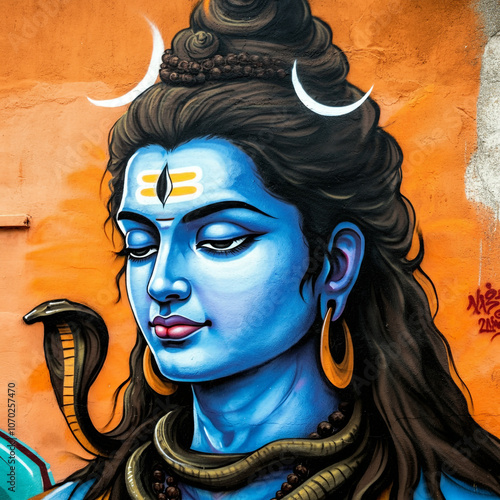 Side profile of Lord Shiva ...