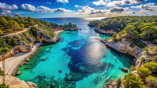 Escape to Cala Varques, Mallorca's secret beach, through the lens of a drone.