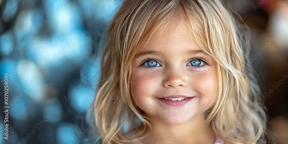 portrait of an white little girl with a smile portrait of an white little girl with a smile