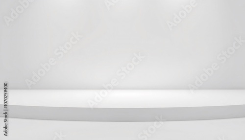 Simple white studio background with a circular platform for product display.