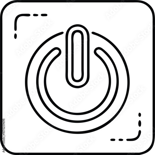 Power button line icon,