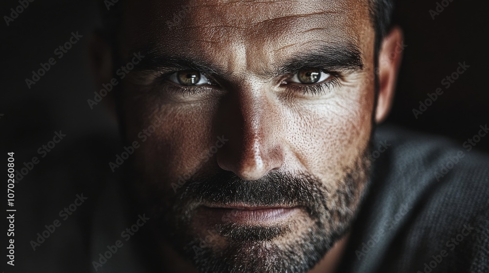 Obraz premium frontal portrait photography of man