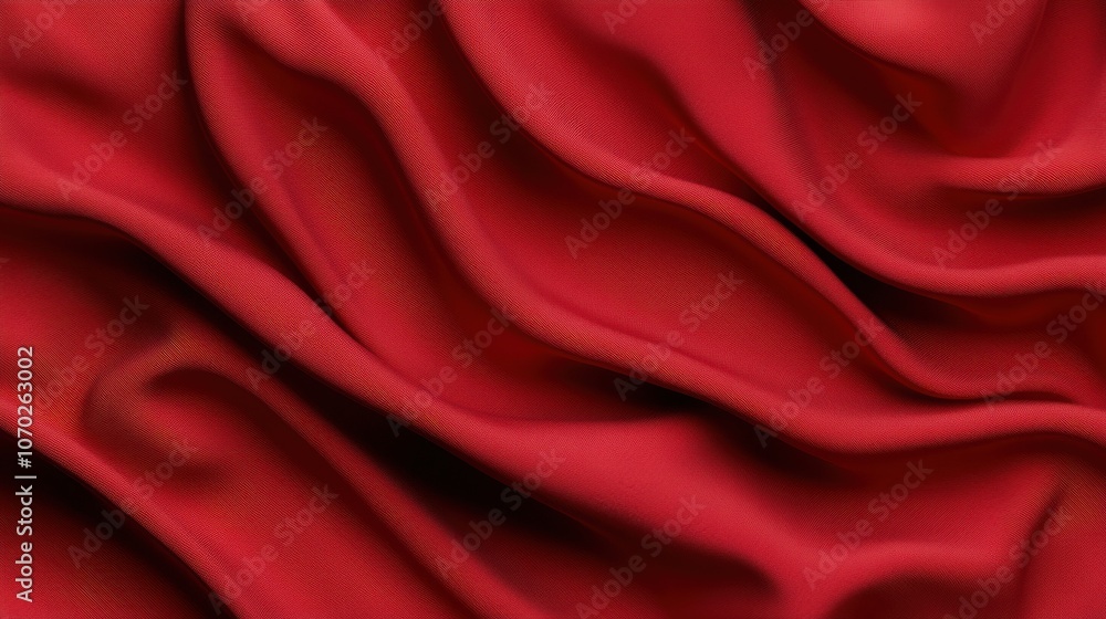 Obraz premium luxurious red fabric draped elegantly over surfaces
