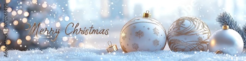 Wallpaper Mural Christmas tree decorations and Merry Christmas inscription. Selective focus Torontodigital.ca