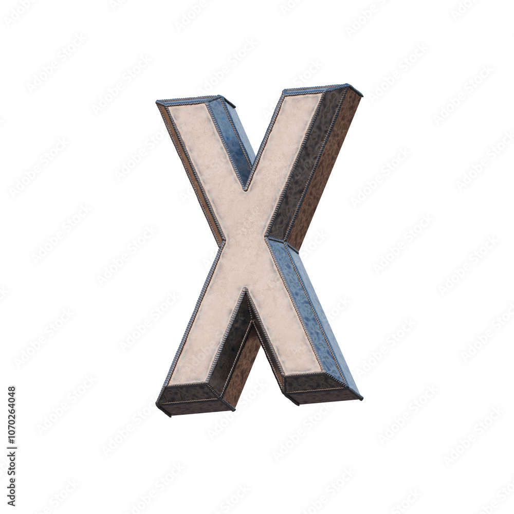 Obraz premium 3D Industrial Alphabet - Weld on the Metal
