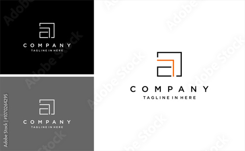 minimalist initial AC logo or CA letter monogram simple design