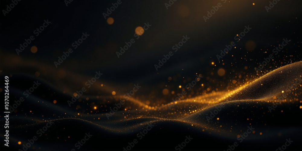 Obraz premium Golden Road The Magical Trail of Cosmic Light