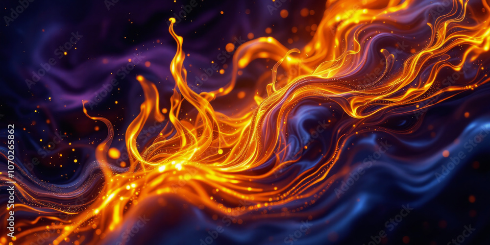 Golden Flame: Mystical Dance of Fire Golden Flame: Mystical Dance of Fire
