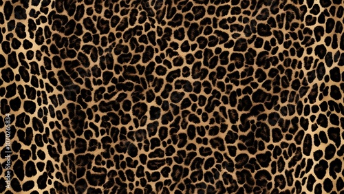 leopard print dark background real wild animal spots modern design photo