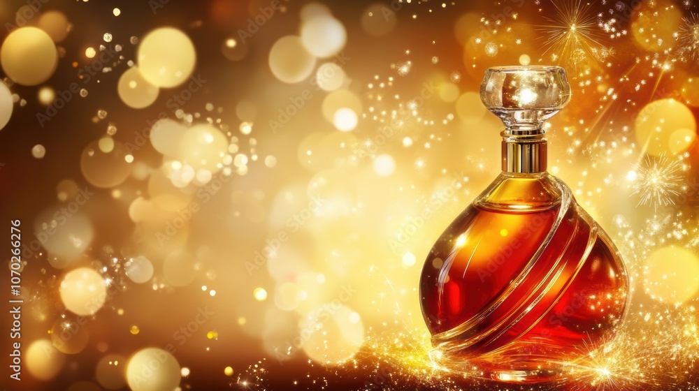 abstract holiday background with luxury perfume bottle abstract holiday background with luxury perfume bottle