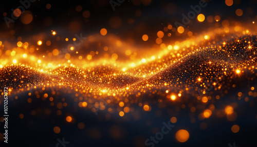 Gold Rain: Shimmering Particles of Light