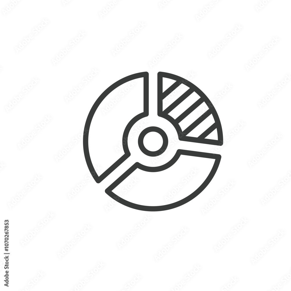 Chart segment, icon in line design. Chart, segment, data, graph, analysis, report, statistics on white background vector. Chart segment editable stroke icon Chart segment, icon in line design. Chart, segment, data, graph, analysis, report, statistics on white background vector. Chart segment editable stroke icon