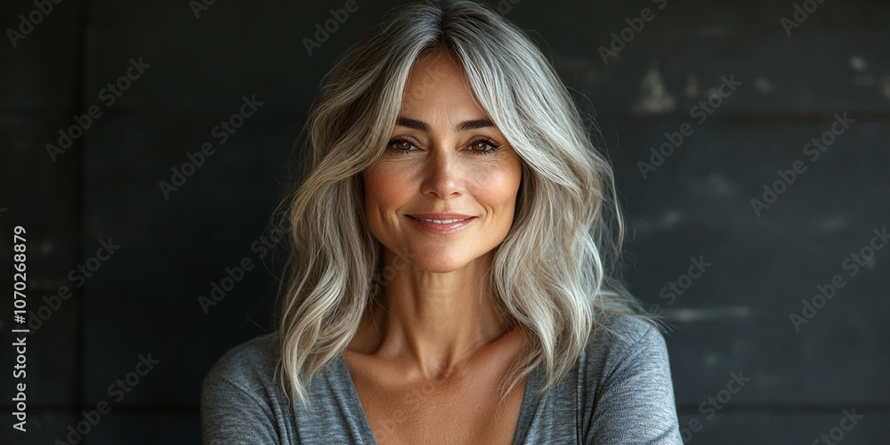 Fototapeta premium portrait of an woman on a studio background