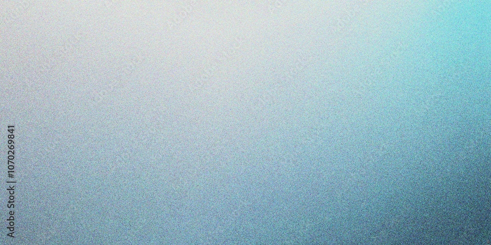 Abstract lake blue gradient background, grainy noise texture gradient
