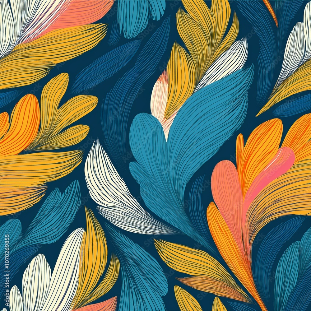 Vibrant Feather Motif Vibrant Feather Motif