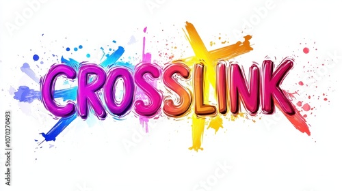 Colorful splash text design 