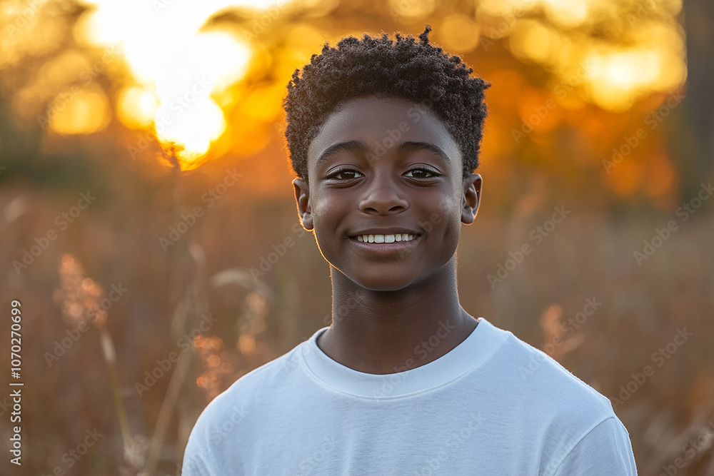 Black teenager boy on a outdoors background