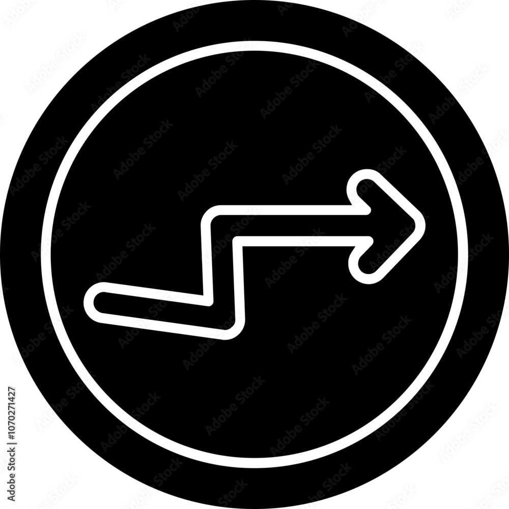 Arrow Zigzag Right Icon Arrow Zigzag Right Icon