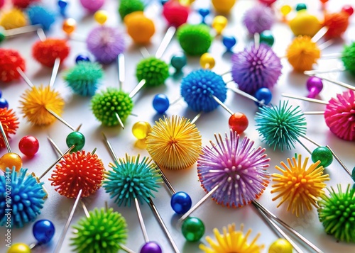 High above, a drone captures the vibrant spectacle of basting needles, a colorful panorama.