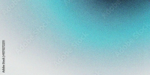 Abstract lake blue gradient background, grainy noise texture gradient