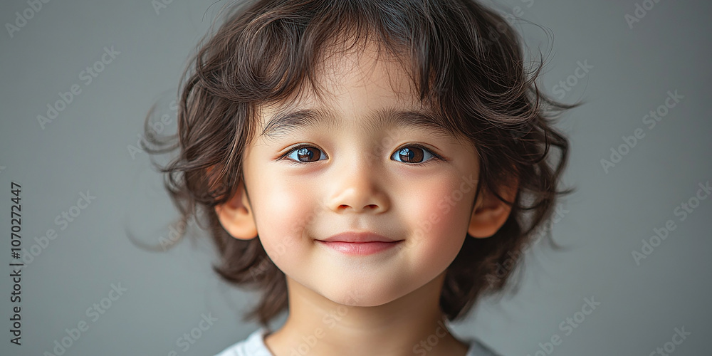 Portrait of an asian child looking at the camera Portrait of an asian child looking at the camera