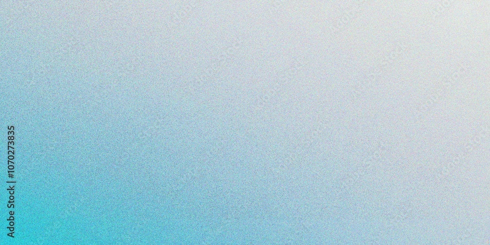 Abstract lake blue gradient background, grainy noise texture gradient