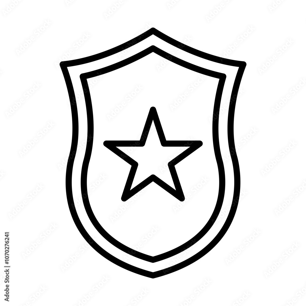 Sheriff Badge line icon Sheriff Badge line icon