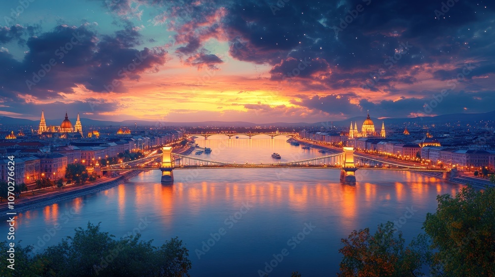 Fototapeta premium Budapest Sunset
