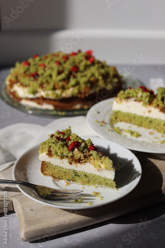Tort ciasto zielony leśny mech