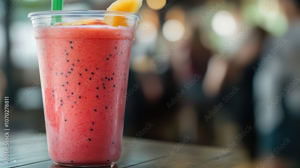 Fresh fruit smoothie with bokeh background Fresh fruit smoothie with bokeh background