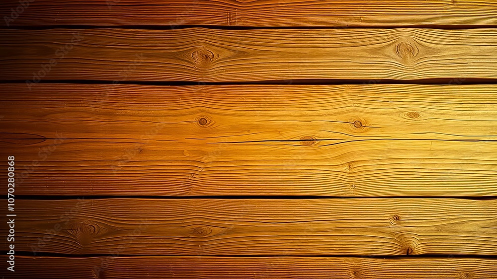 Fototapeta premium Rustic Wooden Planks with a Warm Natural Glow, Ideal for Design and Craft Projects