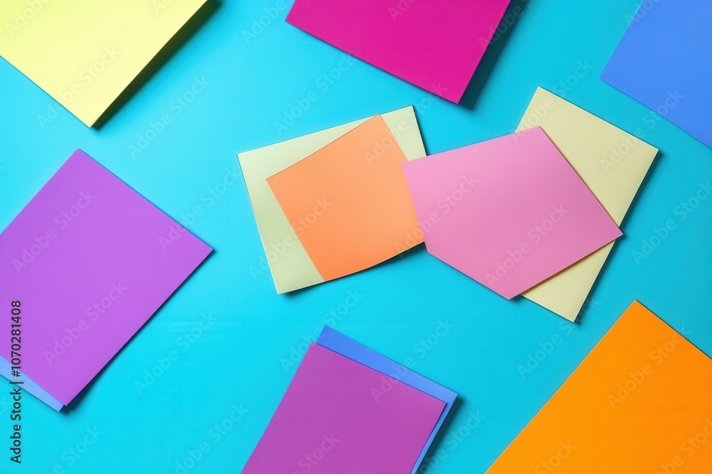 many colorful clean sticky notes on the wall. many colorful clean sticky notes on the wall.