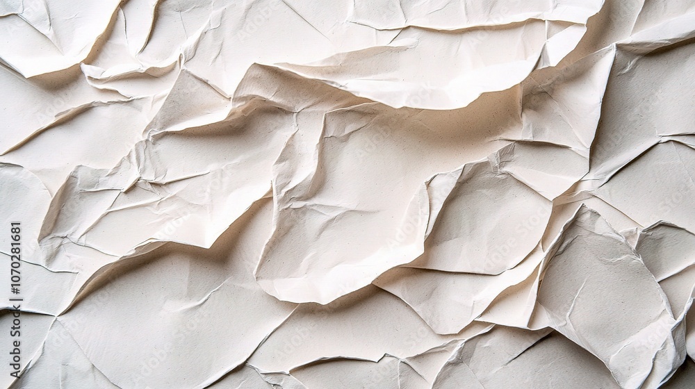 Textured Crumpled White Paper Background Textured Crumpled White Paper Background