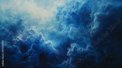 Wallpaper Mural blue watercolor space background adding serene artistic touch Torontodigital.ca