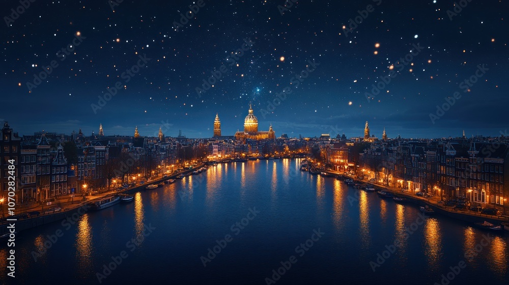 Amsterdam Night View Amsterdam Night View
