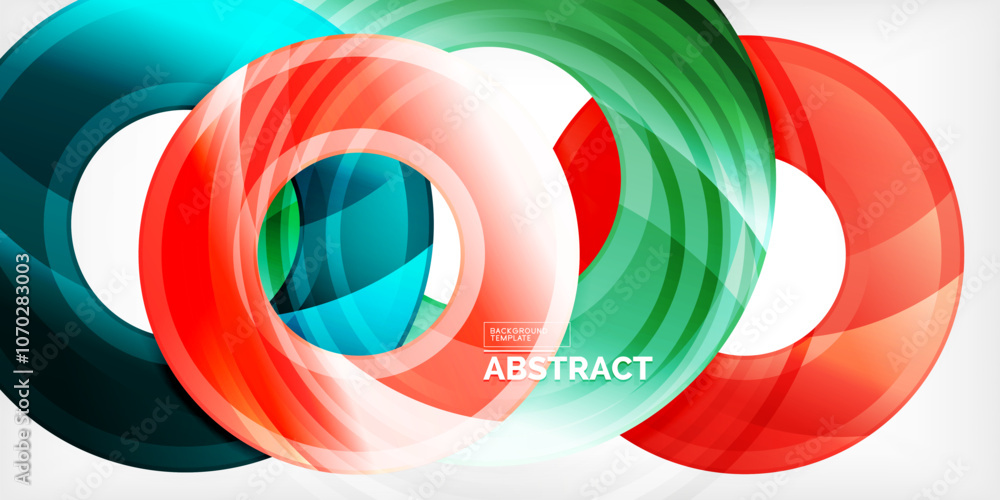 Bright colorful circles with light effects. Abstract background Bright colorful circles with light effects. Abstract background
