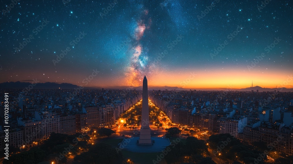 Fototapeta premium Milky Way over Buenos Aires
