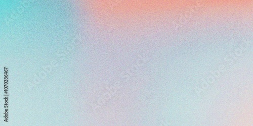 Abstract blue and orange gradient background, grainy noise texture gradient