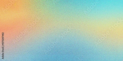 Abstract blue and orange gradient background, grainy noise texture gradient